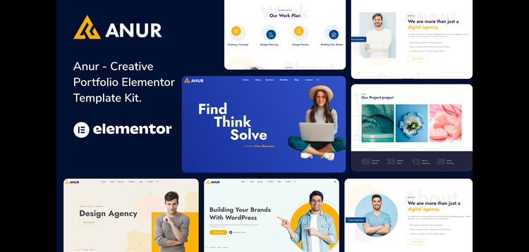 Item cover for download Anur - Portfolio Elementor Template Kit