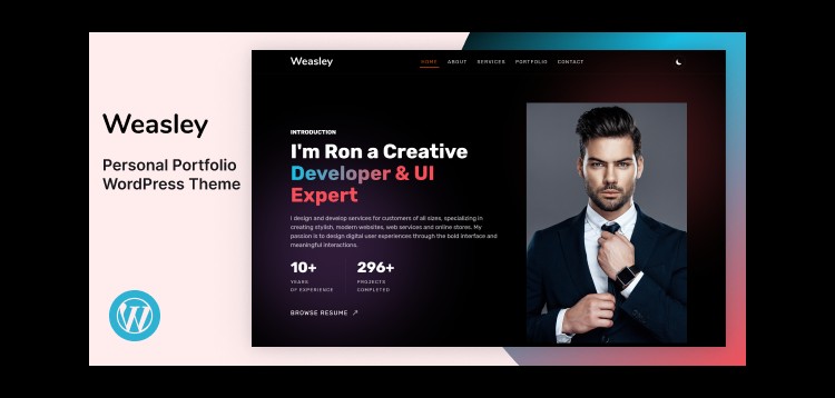 Item cover for download Weasley – Personal Portfolio WordPress Theme