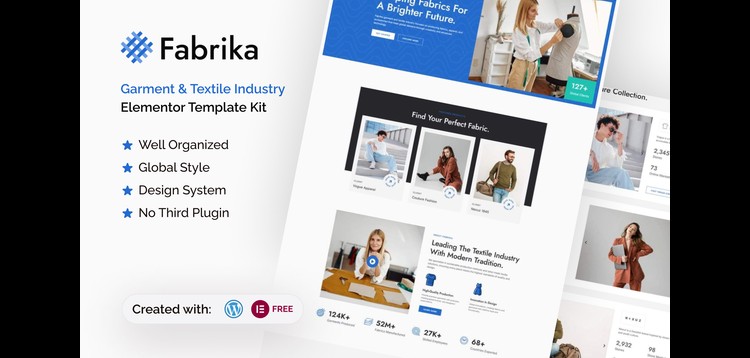 Item cover for download Fabrika - Garment & Textile Industry Elementor Template Kit