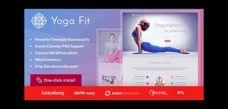 Item cover for download Yoga Fit - Sports & Fitness WordPress Theme