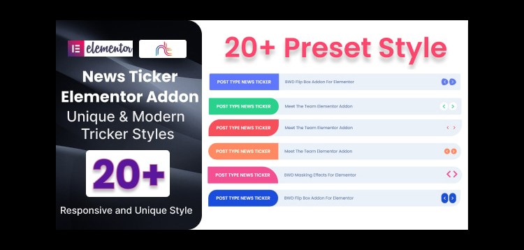 Item cover for download News Ticker Addon For Elementor