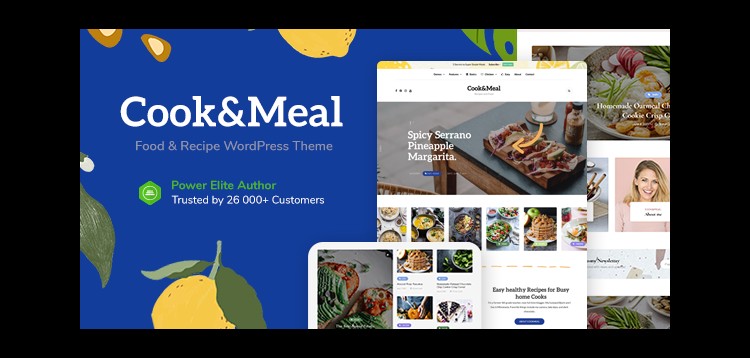 Item cover for download Cook&Meal - Food Blog & Recipe WordPress Theme