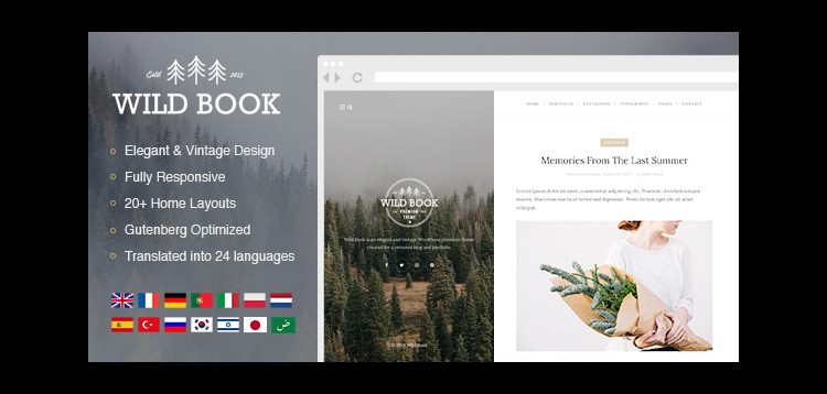 Item cover for download Wild Book - Vintage & Elegant WordPress Blog Theme