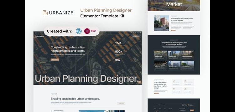 Item cover for download Urbanize - Urban Planning Designer Elementor Template Kit