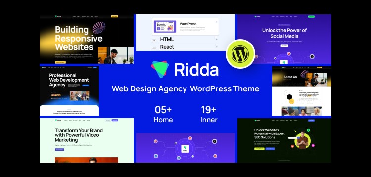 Item cover for download Ridda - Web Design Agency WordPress Theme