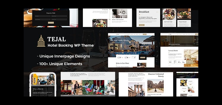 Item cover for download Tejal - Hotel WordPress Theme