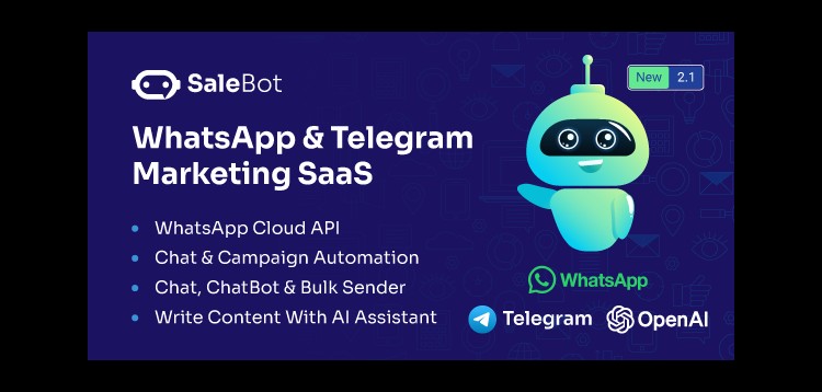 Item cover for download SaleBot - WhatsApp And Telegram Marketing SaaS - ChatBot & Bulk Sender