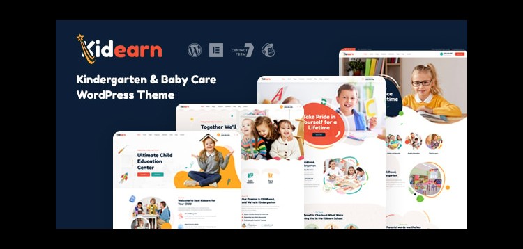 Item cover for download Kidearn - Kindergarten & Baby Care WordPress Theme