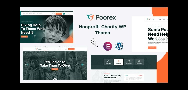 Item cover for download Poorex - Nonprofit Charity WordPress Theme