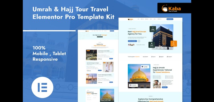 Item cover for download Kaba - Umrah & Hajj Tour Travel Elementor Pro Template Kit