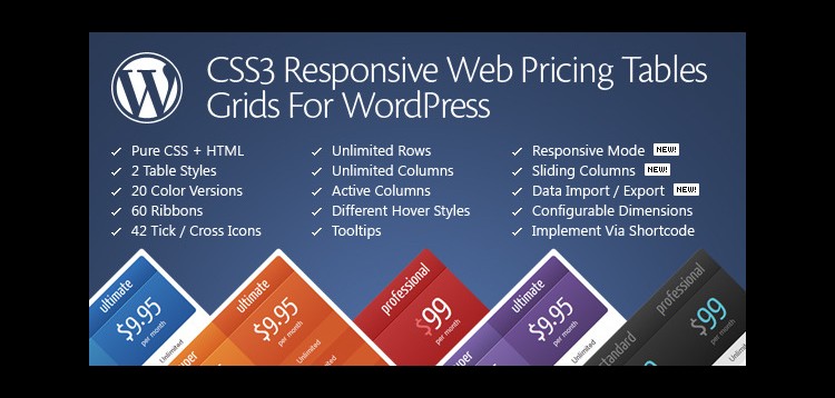 Item cover for download CSS3 Compare Pricing Tables for WordPress