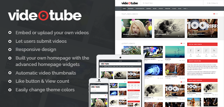 Item cover for download VideoTube - A Responsive Video WordPress Theme
