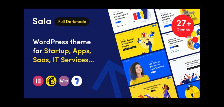 Item cover for download Sala - Startup & SaaS WordPress Theme