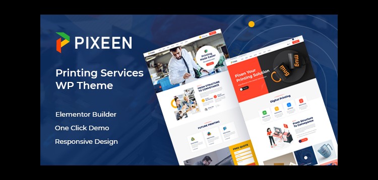 Item cover for download Pixeen - Printing Services Company WordPress Theme + RTL