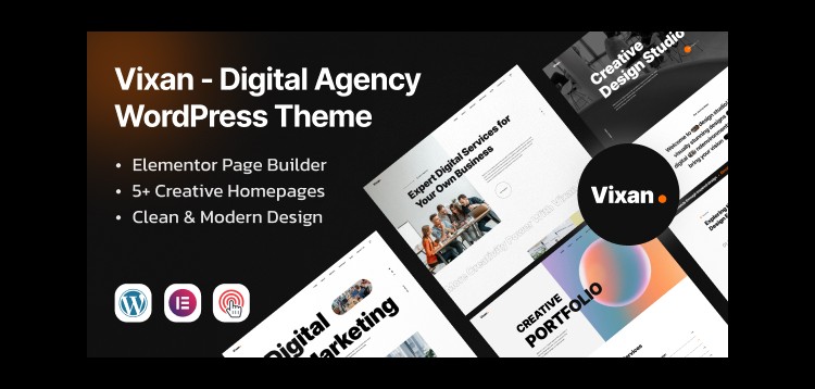 Item cover for download Vixan - Digital Agency Portfolio Elementor WordPress Theme