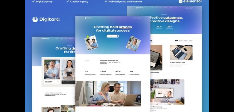 Item cover for download Digitora - Digital Agency Elementor Pro Template Kit