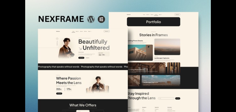 Item cover for download Nexframe - Photography & Portfolio Elementor Kit