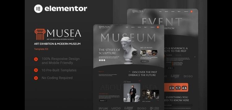 Item cover for download Musea - Art Exhibition & Modern Museum Elementor Template Kit