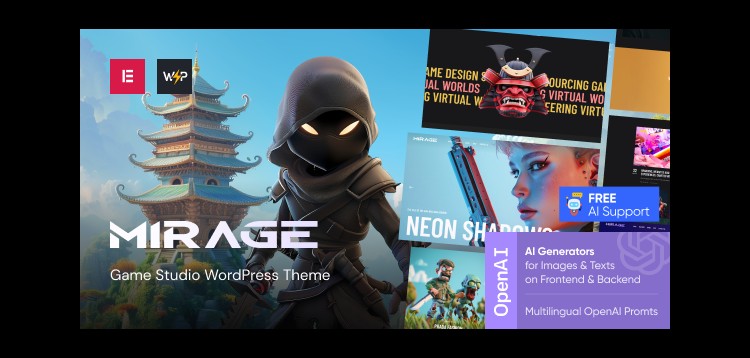 Item cover for download Mirage - Game Studio WordPress Theme
