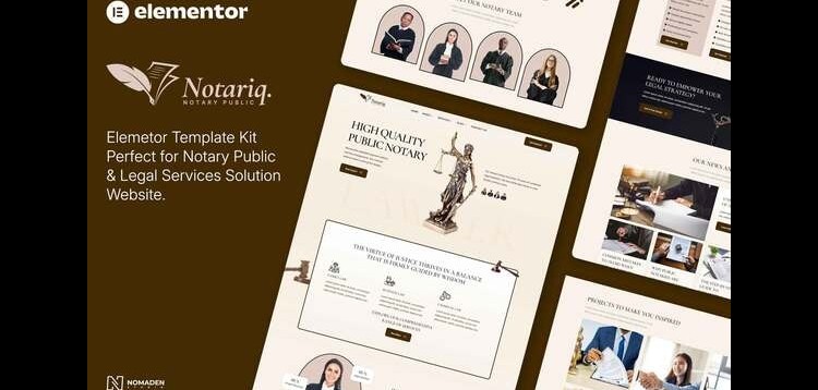 Item cover for download Notariq - Notary Public & Legal Services Elementor Template Kit