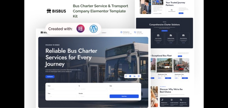 Item cover for download Bisbus - Bus Charter Service & Transport Company Elementor Template Kit