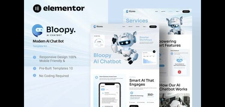 Item cover for download Bloopy - Modern AI Chat Bot Elementor Template Kit