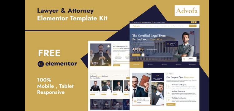 Item cover for download Advofa - Lawyer & Attorney Service Elementor Template Kit