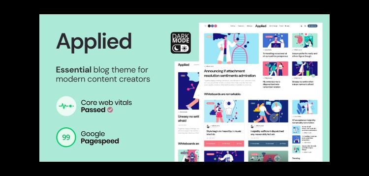 Item cover for download Applied - Essential Blog theme for Modern Content Creators