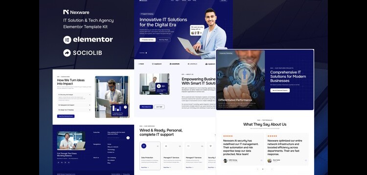Item cover for download Nexware - IT Solution & Tech Agency Elementor Template Kit