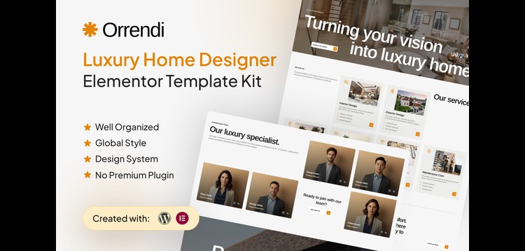 Item cover for download Orrendi - Luxury Home Designer Elementor Template Kit