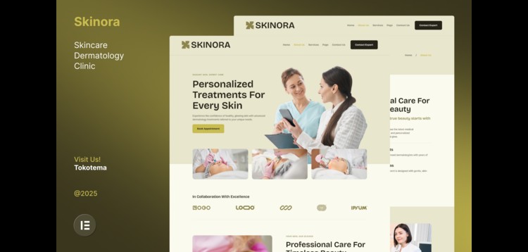 Item cover for download Skinora - Skincare Dermatology Clinic Website Elementor Template Kits