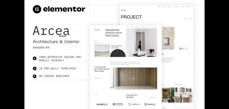 Item cover for download Arcea - Architecture & Interior Elementor Template Kit