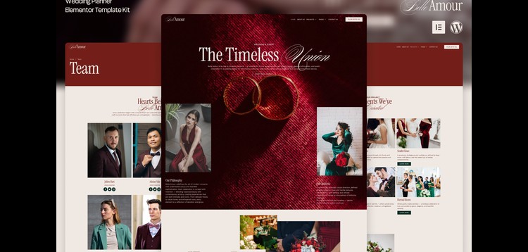 Item cover for download Belle Amour - Modern Elegant Wedding Planner Elementor Template Kit