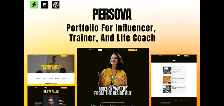 Item cover for download Persova - Influencer Portfolio Elementor Template Kit