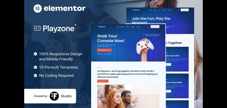 Item cover for download Playzone – Game Rental & Device Care Elementor Template Kit