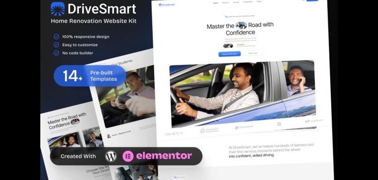 Item cover for download DriveSmart - Driving School Website Elementor Template Kit