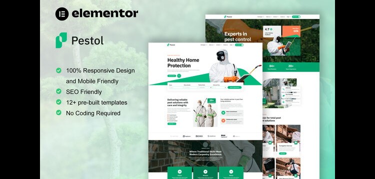 Item cover for download Pestol - Pest Control Service Elementor Pro Template Kit