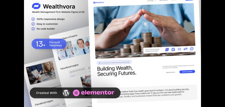 Item cover for download Wealthora - Wealth Management Firm Elementor Template Kit