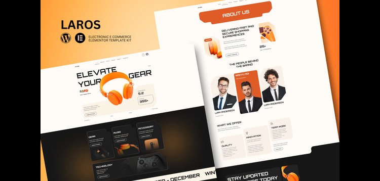 Item cover for download Laros - E-Commerce Electronics Store Elementor Template Kit