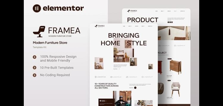 Item cover for download Framea - Modern Furniture Store Elementor Template Kit