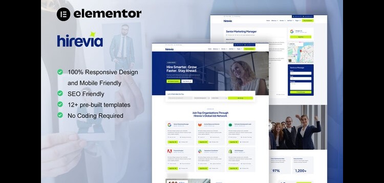 Item cover for download Hirevia - Human Resource & Recruitment Elementor Template Kit