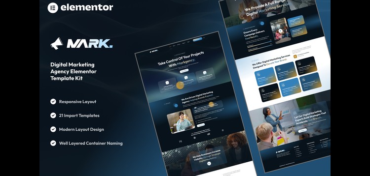 Item cover for download Markagency - Digital Marketing Agency Elementor Template Kit