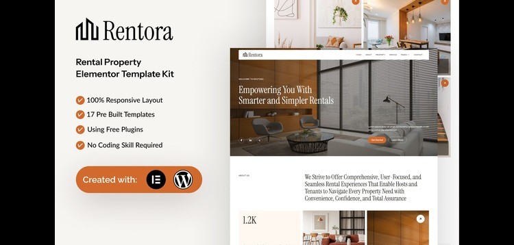 Item cover for download Rentora - Rental Property Elementor Template Kit