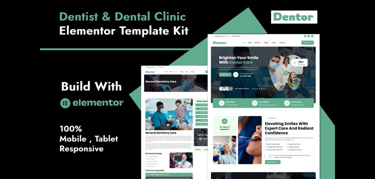 Item cover for download Dentor - Dentist & Dental Care Elementor Template Kit