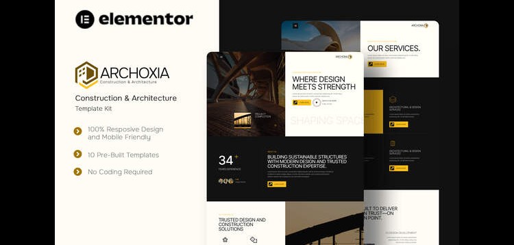Item cover for download Archoxia - Construction & Architecture Elementor Template Kit