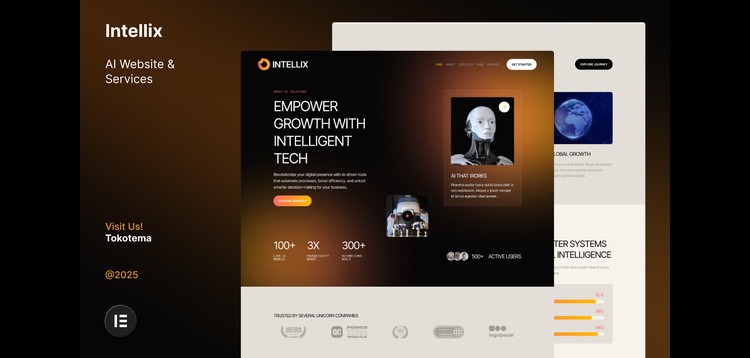 Item cover for download Intellix - AI Website & Services Elementor Template Kits