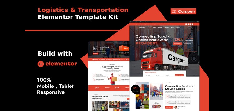 Item cover for download Cargoen - Logistics & Transportation Elementor Template Kit