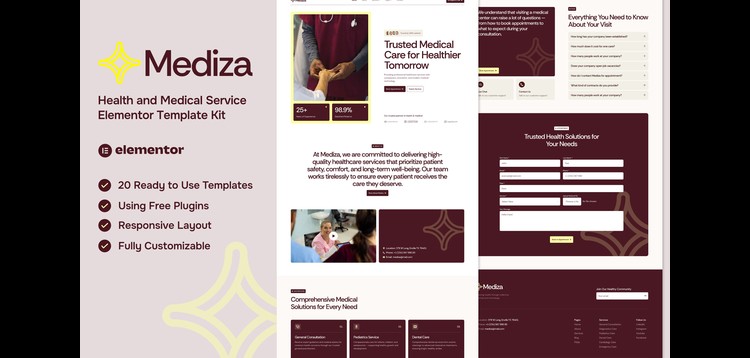 Item cover for download Mediza - Medical & Healthcare Elementor Template Kit