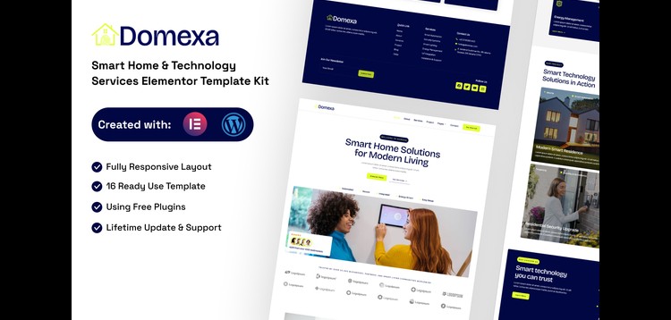 Item cover for download Domexa - Smart Home & Technology Services Elementor Template Kit