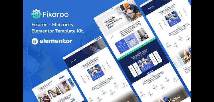 Item cover for download Fixaroo – Electricity Services Elementor Template Kit